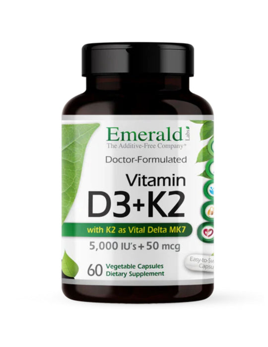 Emerald Labs Vitamin D3 5000 IU + K2 50 mg 60ct