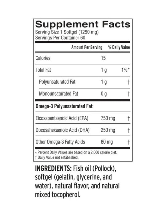 Barleans Ideal Omega3 Softgels 60ct