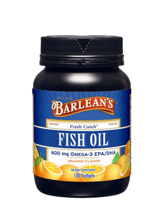 Barleans Fresh Catch Fish Oil Softgels Orange Flavor 100ct