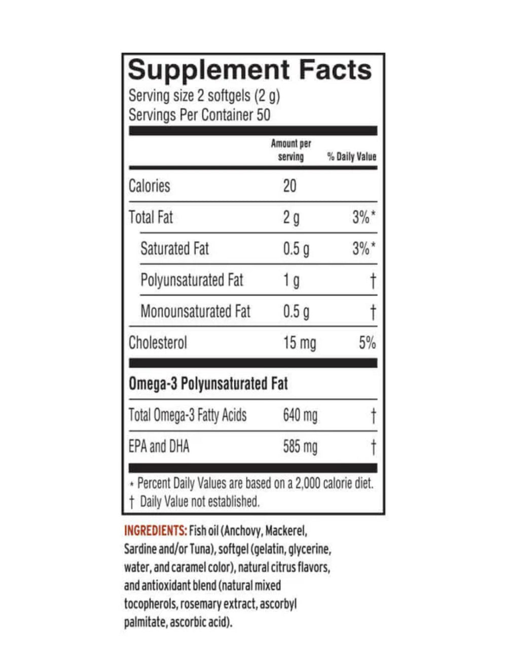 Barleans Fresh Catch Fish Oil Softgels Orange Flavor 100ct