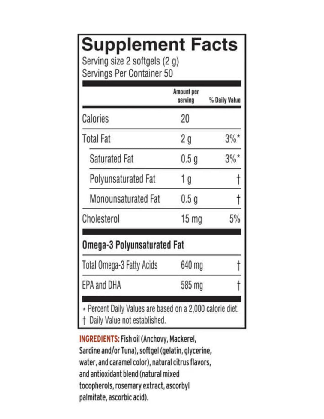 Barleans Fresh Catch Fish Oil Softgels Orange Flavor 100ct