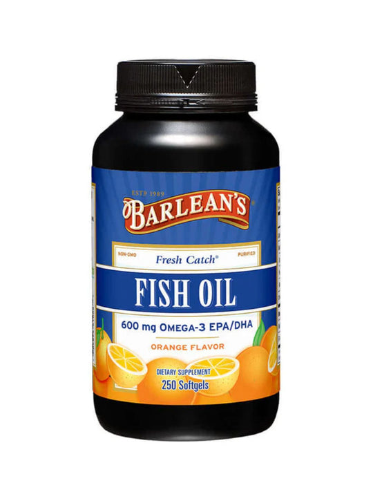 Barleans Fresh Catch Fish Oil Softgels Orange Flavor 250ct