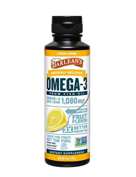 Barleans Lemon Creme Fish Oil 8oz