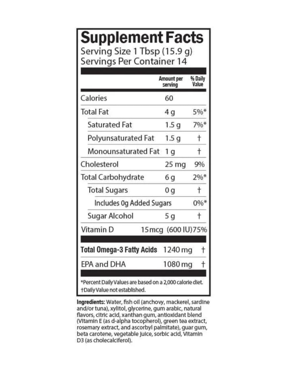 Barleans Mango Peach Smoothie Fish Oil 8oz