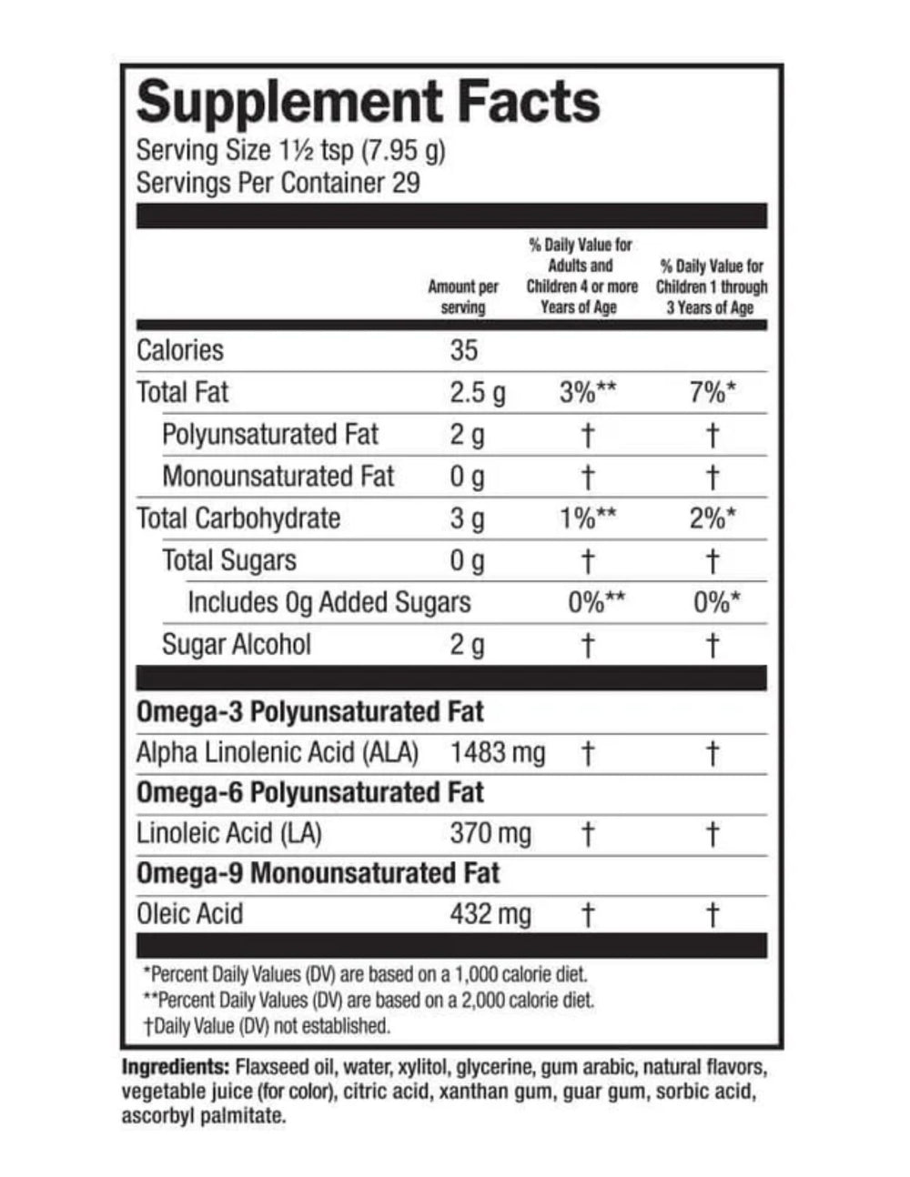 Barleans Sensational Straw-nana Flax Oil 8oz