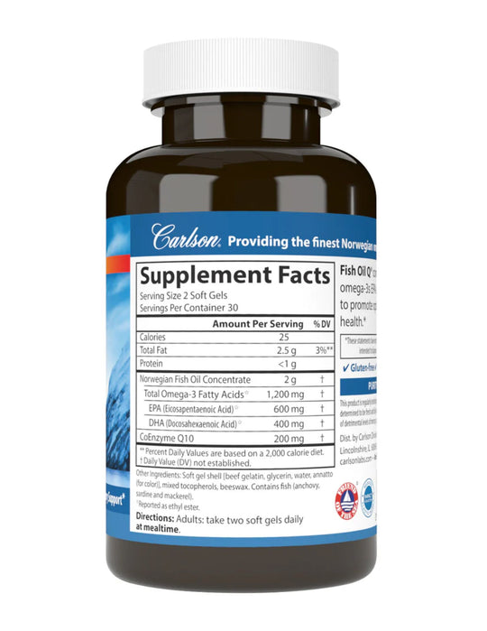 Carlson Laboratories Fish Oil Q 100 Mg 30ct