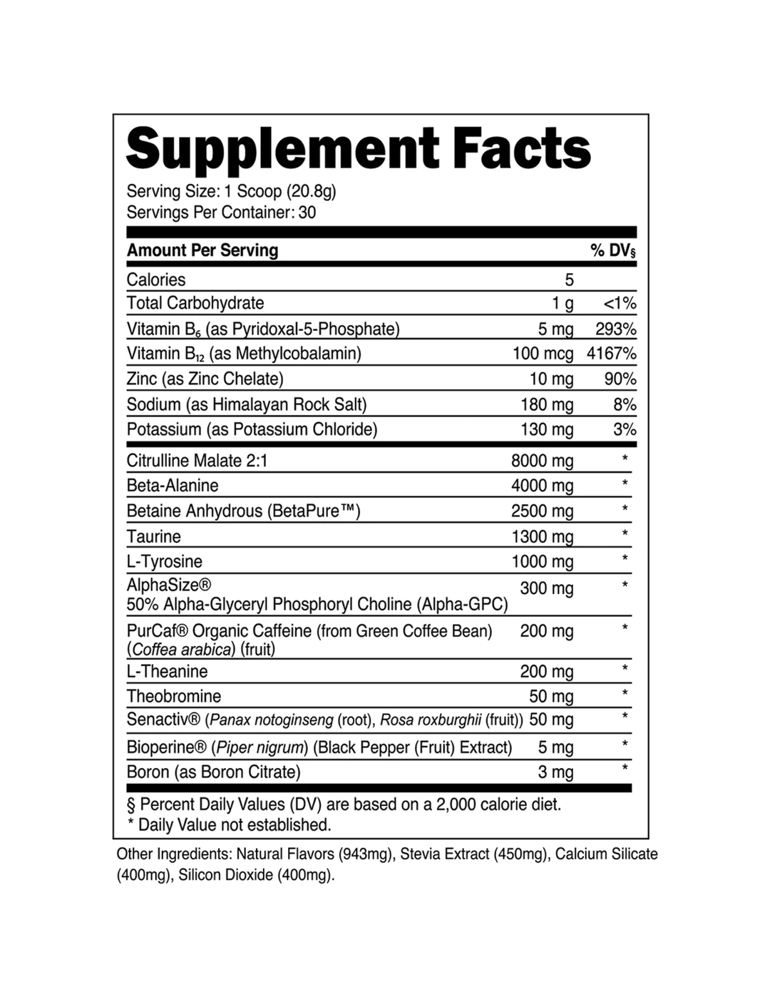 Transparent Labs Bulk Pre - Workout - Blue Raspberry