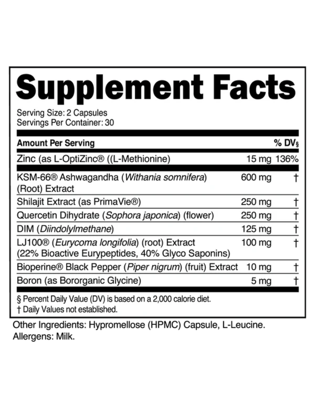 Transparent Labs Vitality Testosterone Support