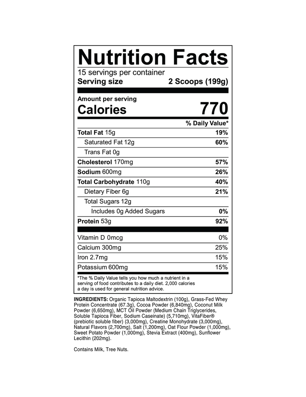 Transparent Labs Mass Gainer - Chocolate Glaze Donut