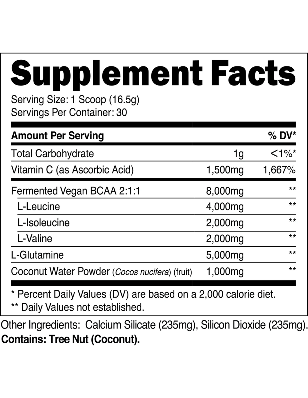 Transparent Labs BCAA Glutamine - Unflavored
