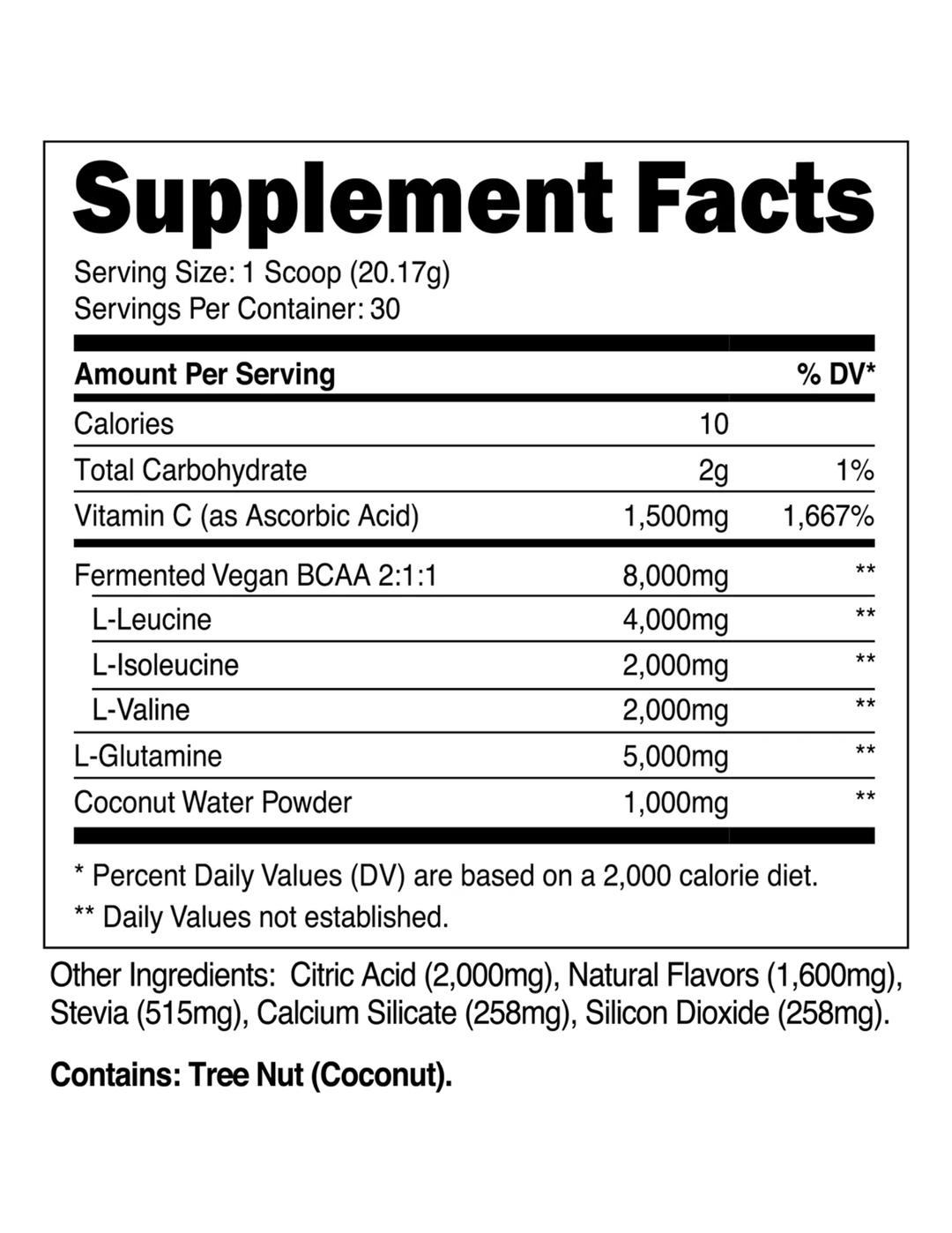 Transparent Labs BCAA Glutamine - Strawberry Lemonade