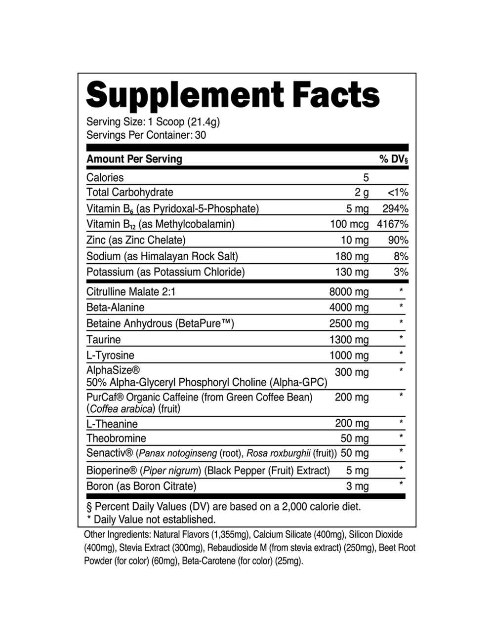 Transparent Labs Bulk Pre - Workout - Tropical Punch