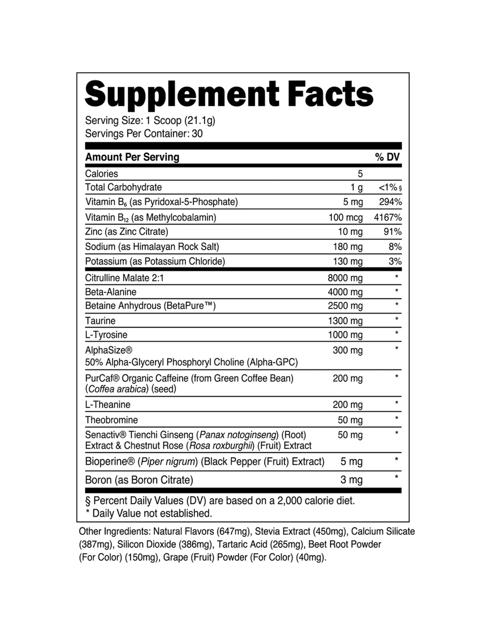 Transparent Labs Bulk Pre - Workout - Black Cherry