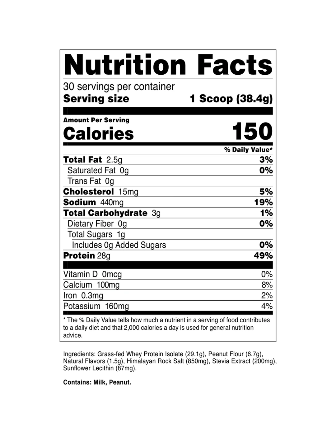 Transparent Labs Grass - Fed Whey Protein Isolate - Vanilla Peanut Butter