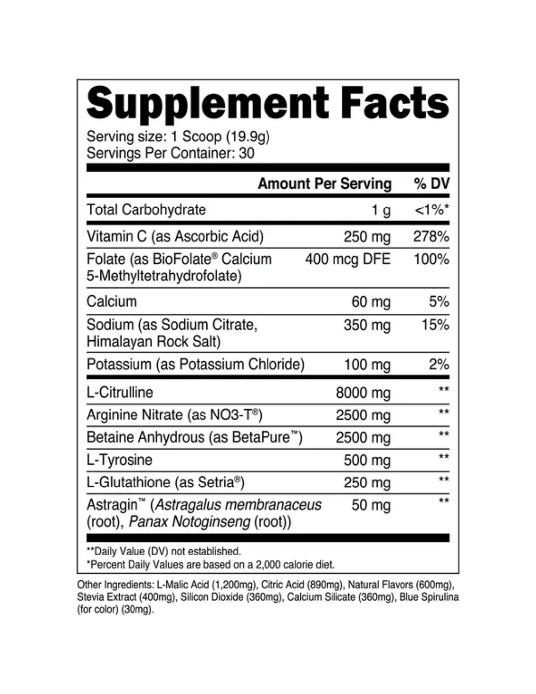Transparent Labs PUMP Pre - Workout