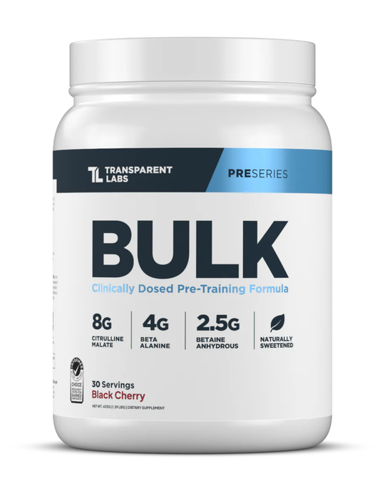Transparent Labs Bulk Pre - Workout - Black Cherry
