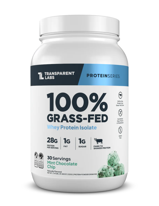 Transparent Labs Grass-Fed Whey Protein Isolate - Mint Chocolate Chip