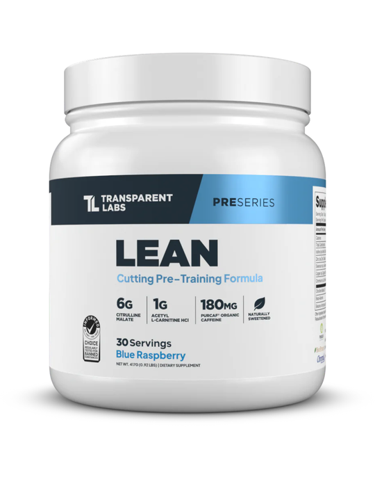 Transparent Labs Lean Pre - Workout - Blue Raspberry