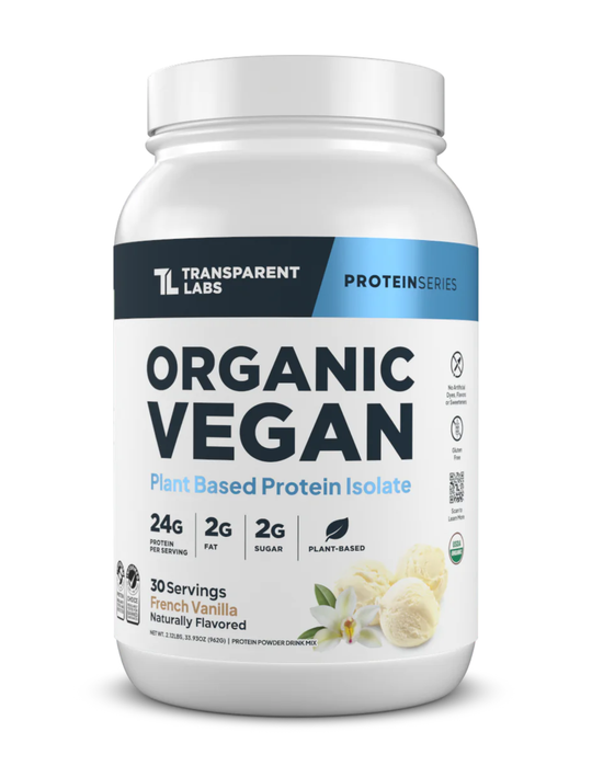 Transparent Labs Organic Vegan Plant - Based Protein	- French Vanilla