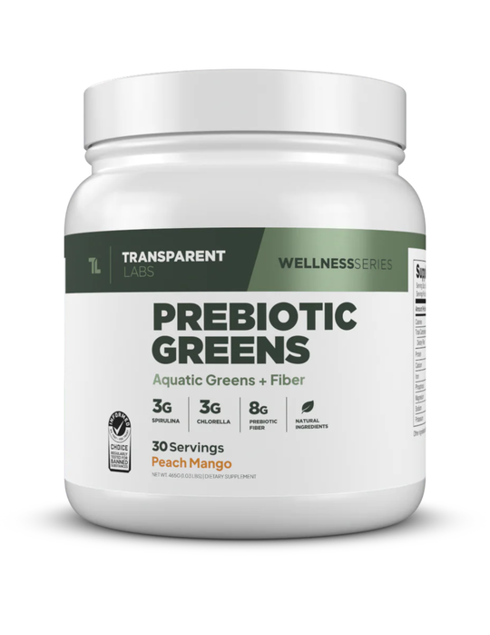 Transparent Labs Prebiotic Greens - Peach Mango