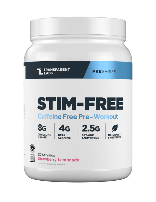 Transparent Labs Stim - Free Pre - Workout - Strawberry Lemonade