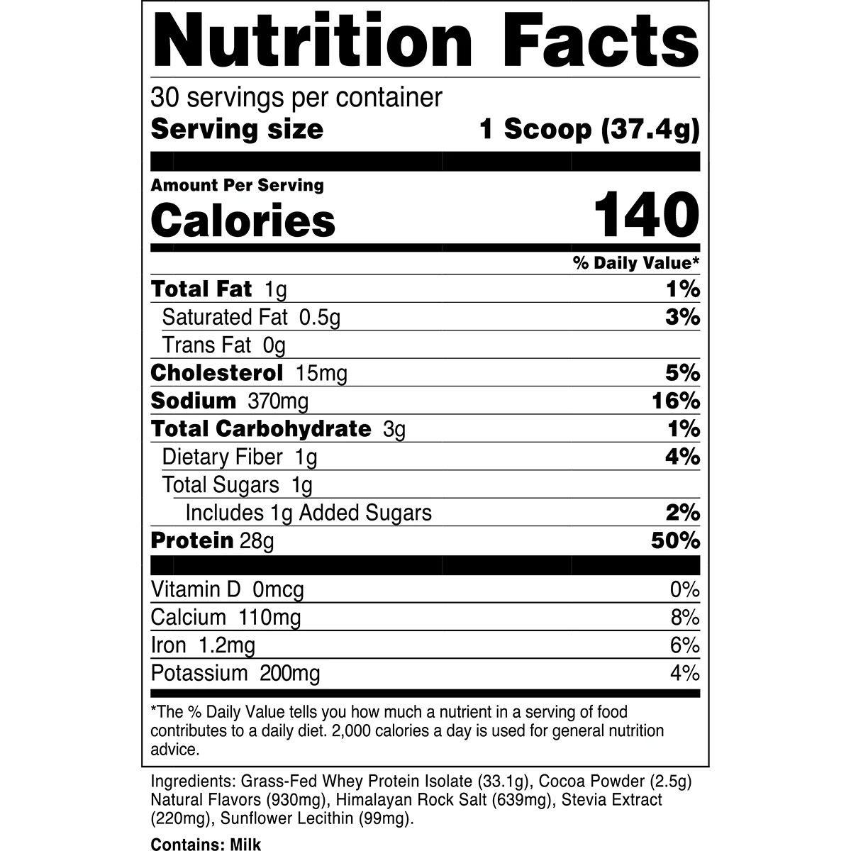 Grass - Fed Whey Protein Isolate - Mint Chocolate Chip